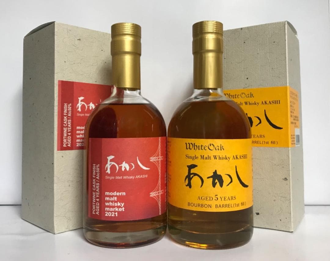 あかし ポートワインカスク4年・バーボンバレル５年　2本セット