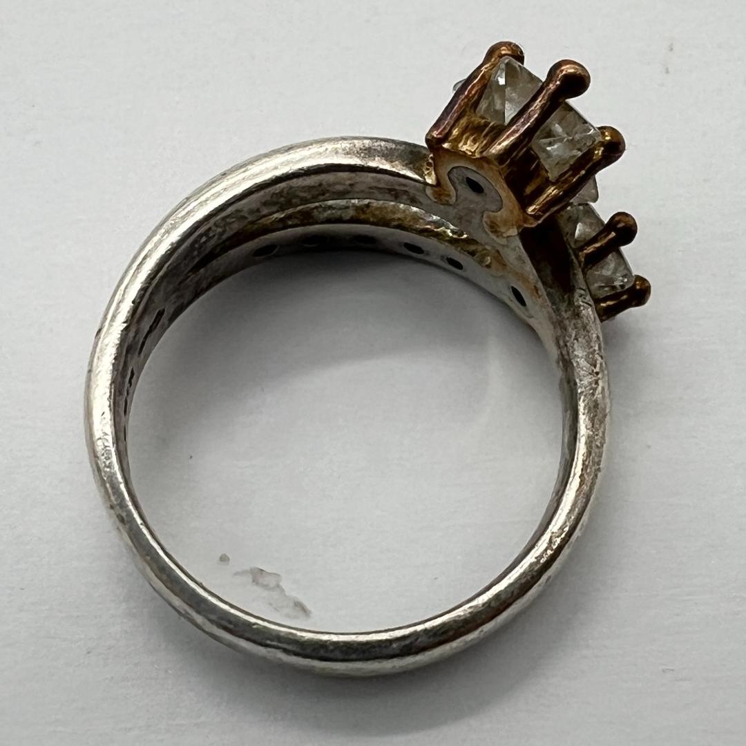 スタージュエリー　K18＆SV925 シルバー ゴールド コンビリング　指輪