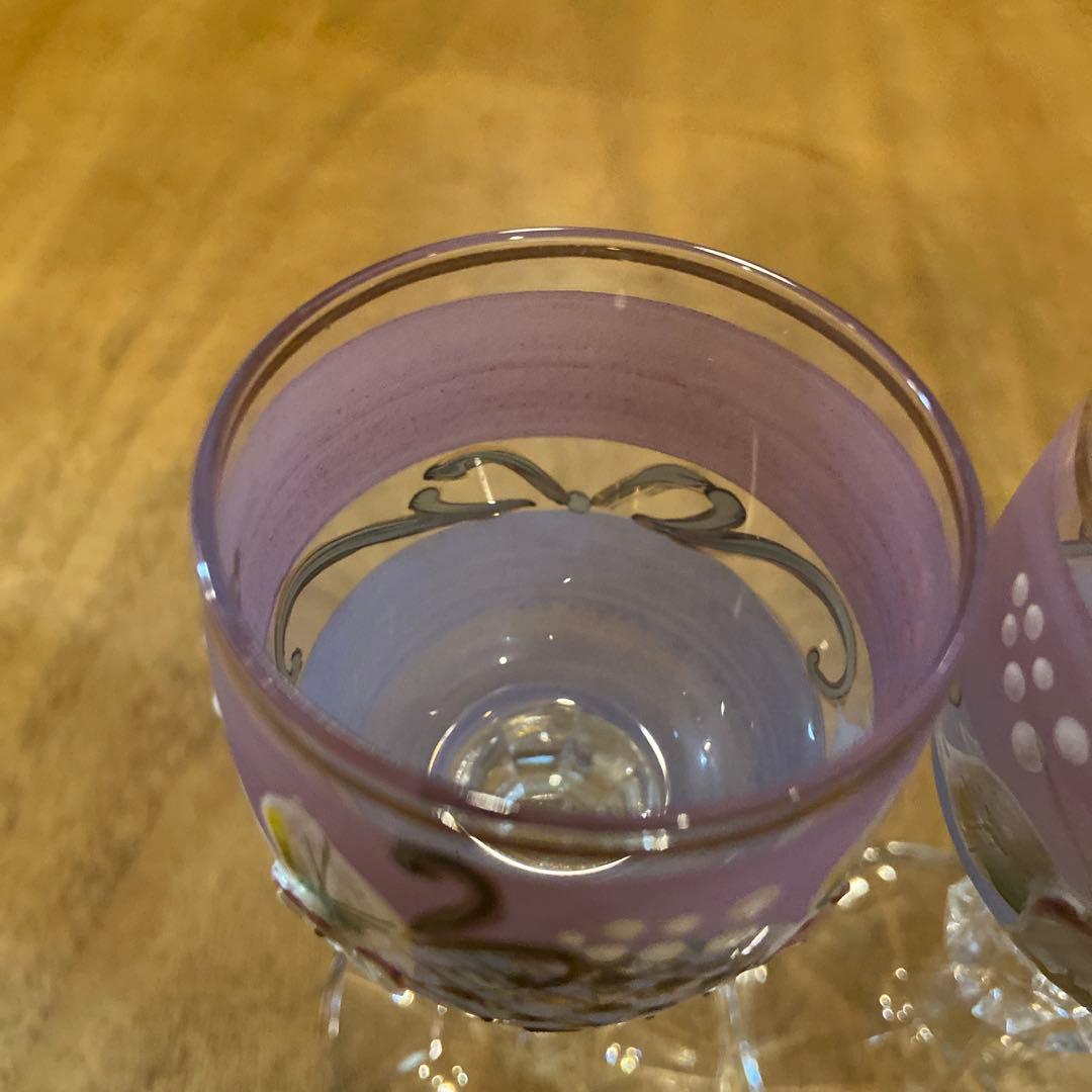 ボヘミアクリスタル80年代ビンテージリキュールグラスペア