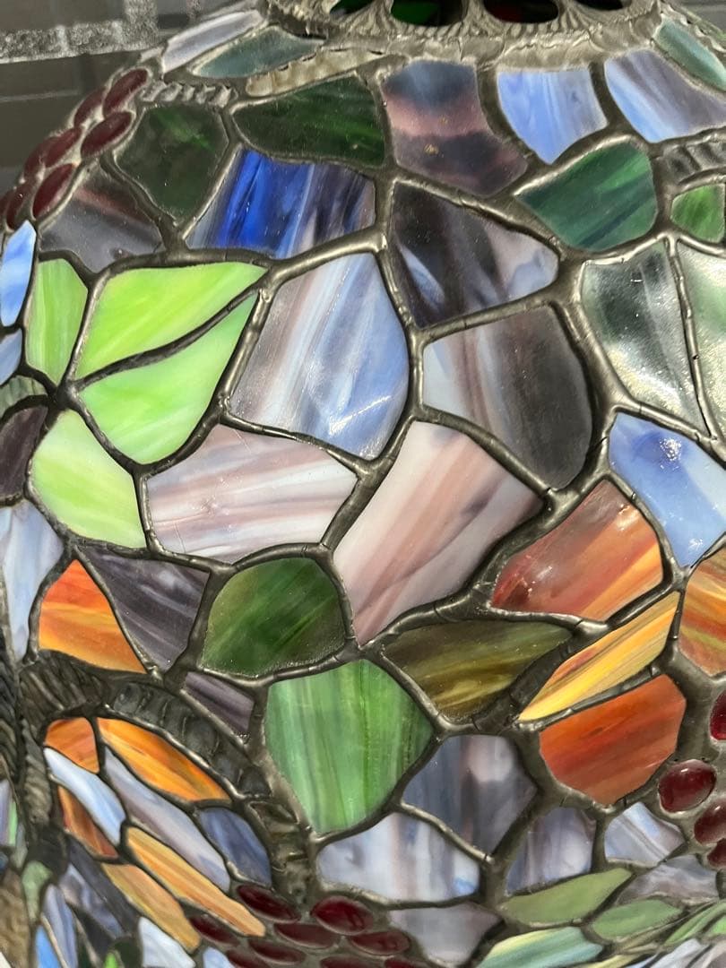 ステンドグラスランプ 大型 葡萄柄 フロアランプ アンティーク インテリア