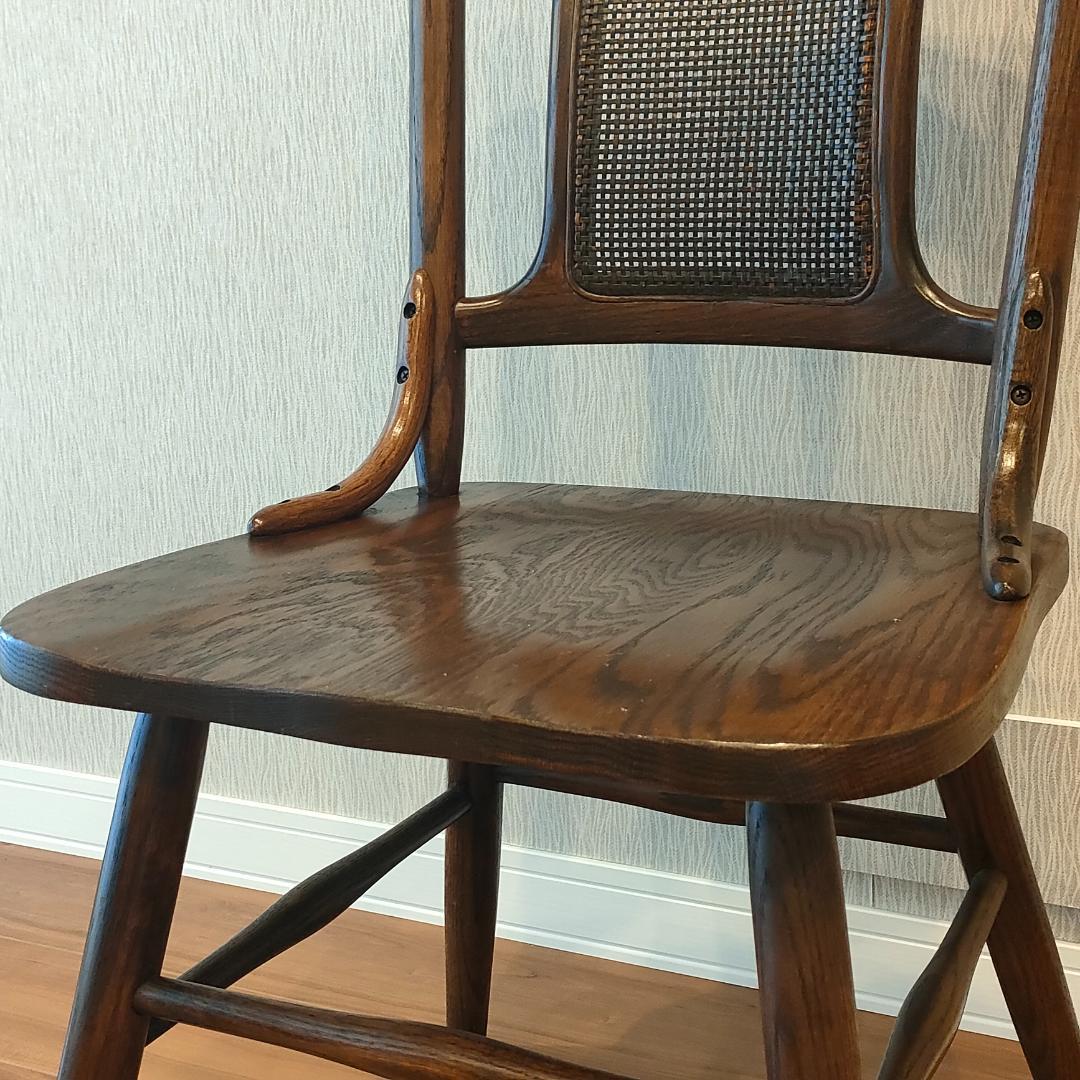 ヴィンテージ　Shin-Leeシンリー　ラタンバック　ダイニングチェア①