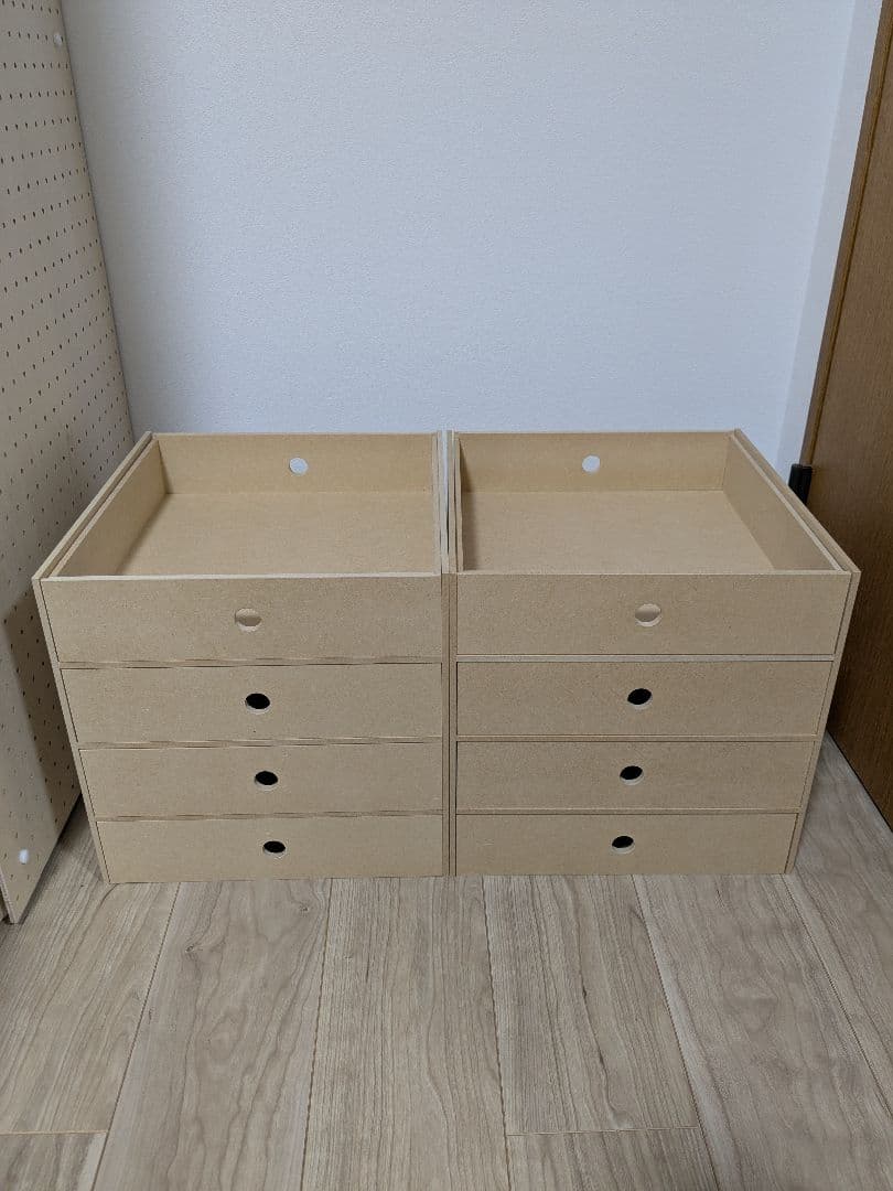 マルゲリータ 2個セット A4書類収納引き出し 4段（本棚 奥行350専用）