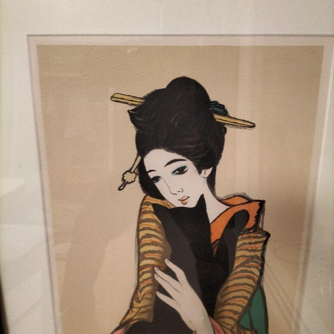 竹久夢二　版画　黒船屋 　縦1ｍの特大サイズ