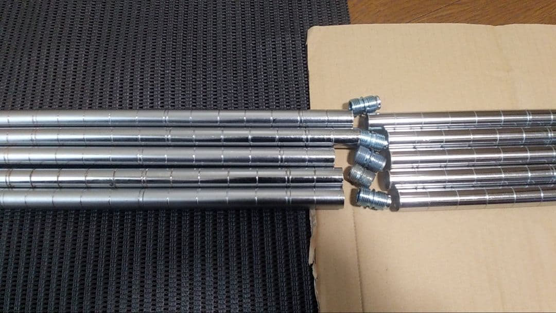 ルミナスライト　送料込み　五角形4枚板　未使用キャスター　コーナーラック