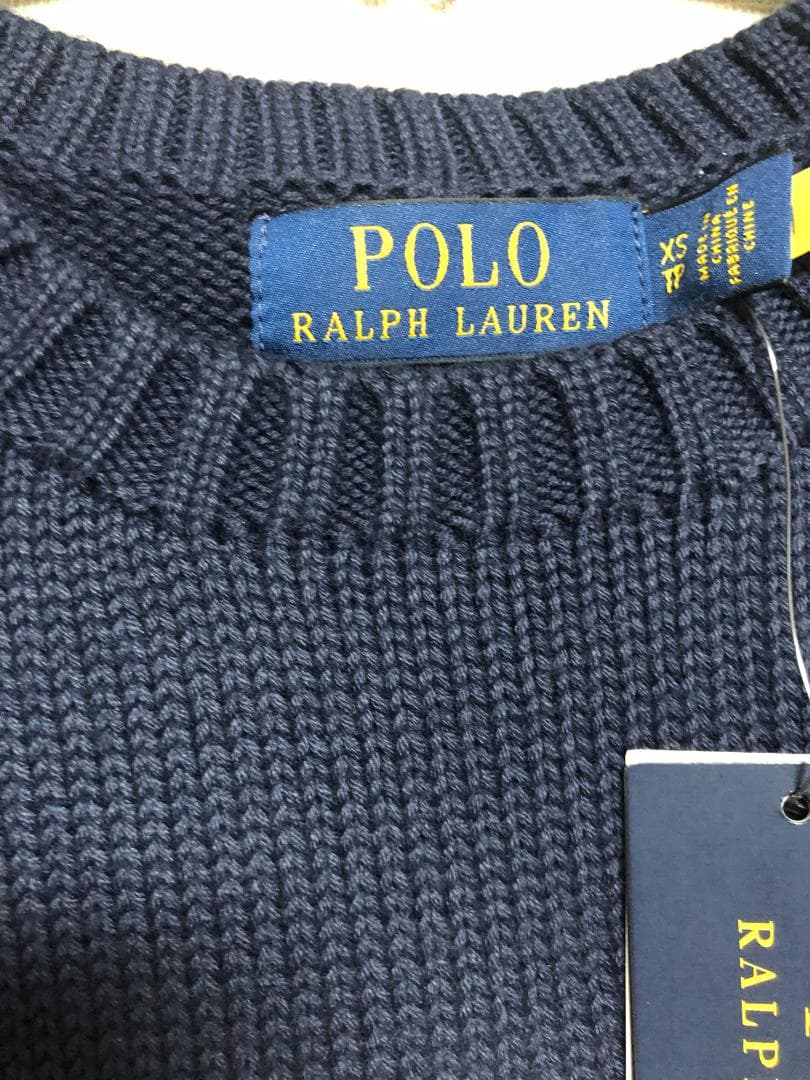 未使用 ポロベアコットンブレンドセーター XS ゴルフ RLX POLO