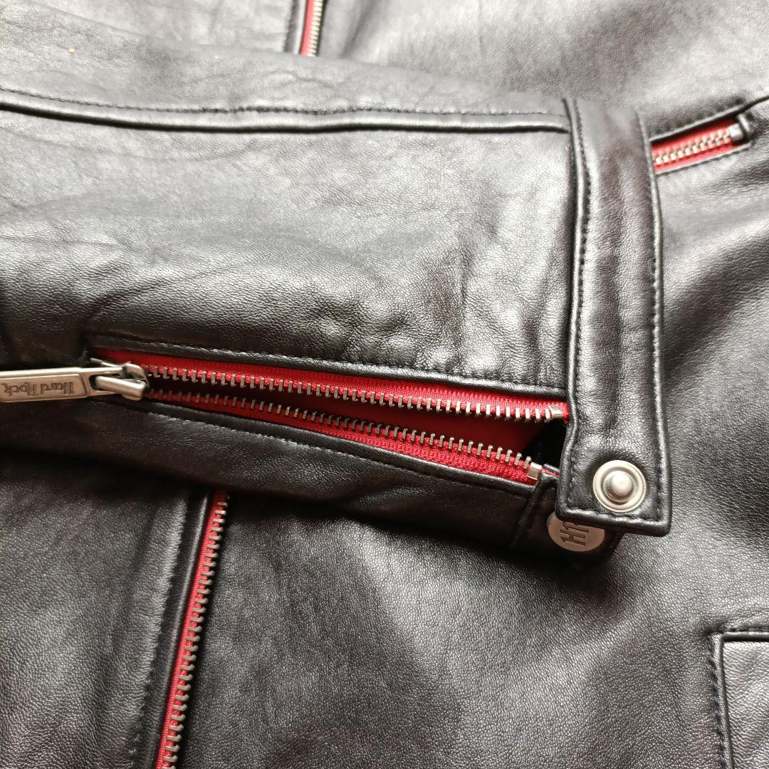 ハードロックカフェ革ジャン 黒(裏地赤)