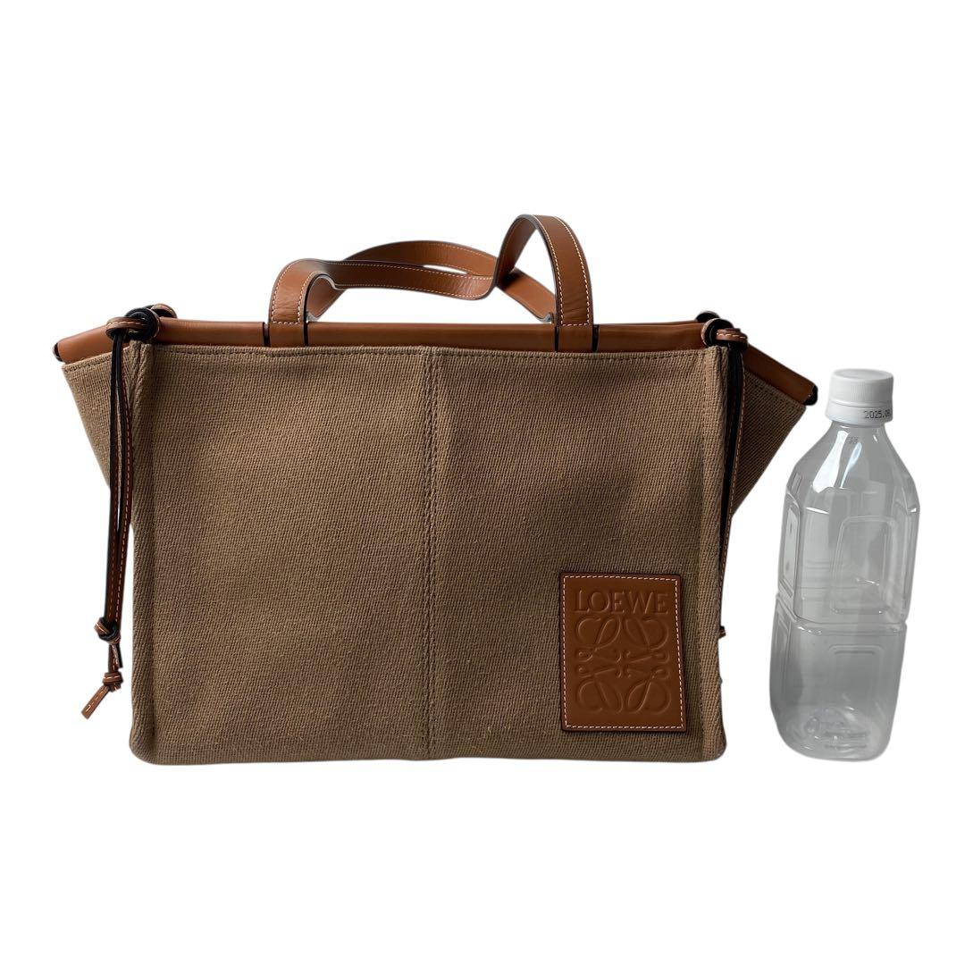 ロエベ LOEWE クッション トートバッグ キャンバス レザー
