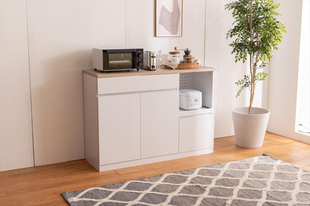 【送料無料】【幅120cm】 Koti キッチンカウンター 収納 棚 大容量