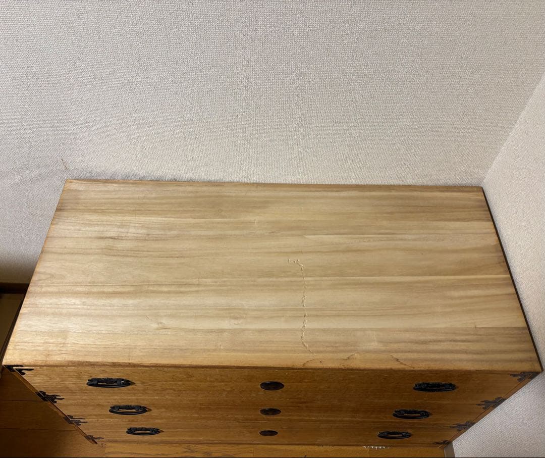 ヴィンテージ 着物箪笥 桐箪笥 ３段 傷汚れあり 昭和レトロ