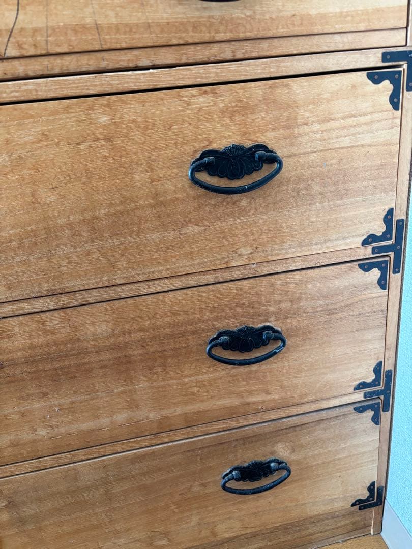 ヴィンテージ 着物箪笥 桐箪笥 ３段 傷汚れあり 昭和レトロ