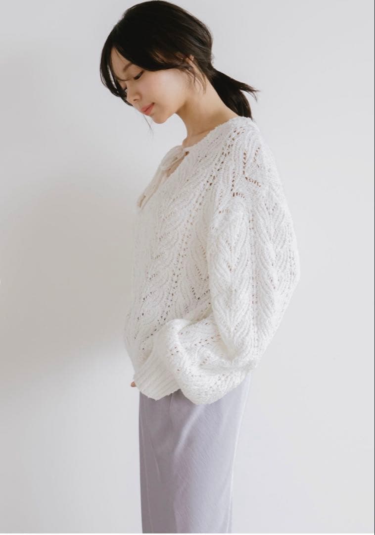 エメイン　ブークレ2WAYニット　オフ