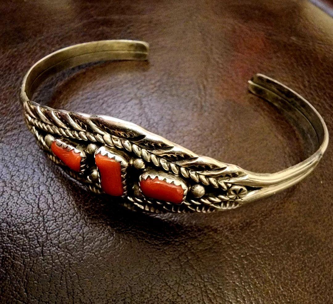 silver925 ブレスレット　vintage インディアンジュエリー　ナバホ