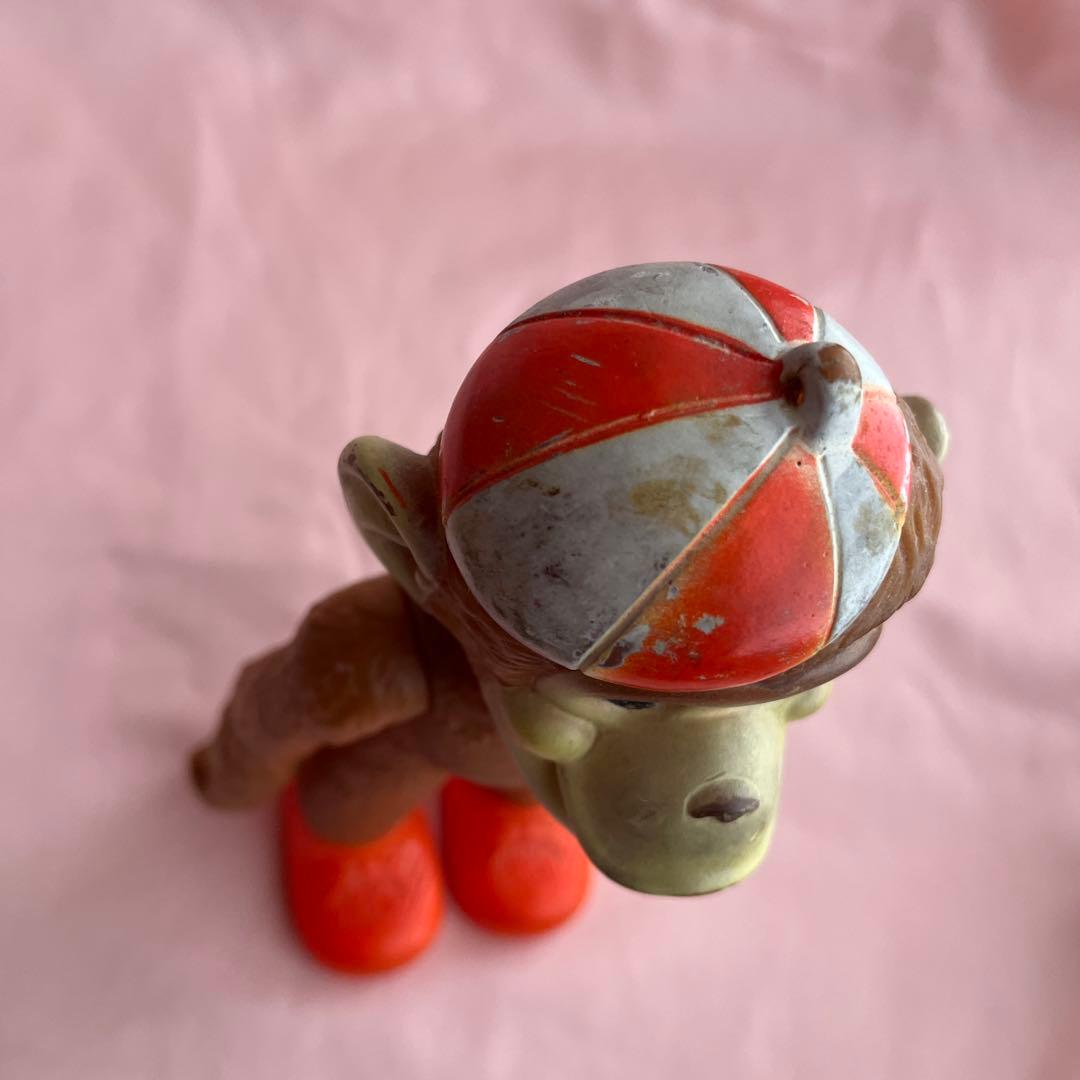 レア　ビンテージ　さる　約60 70年代　ラバーモンキー　ラバー　動物　貯金箱