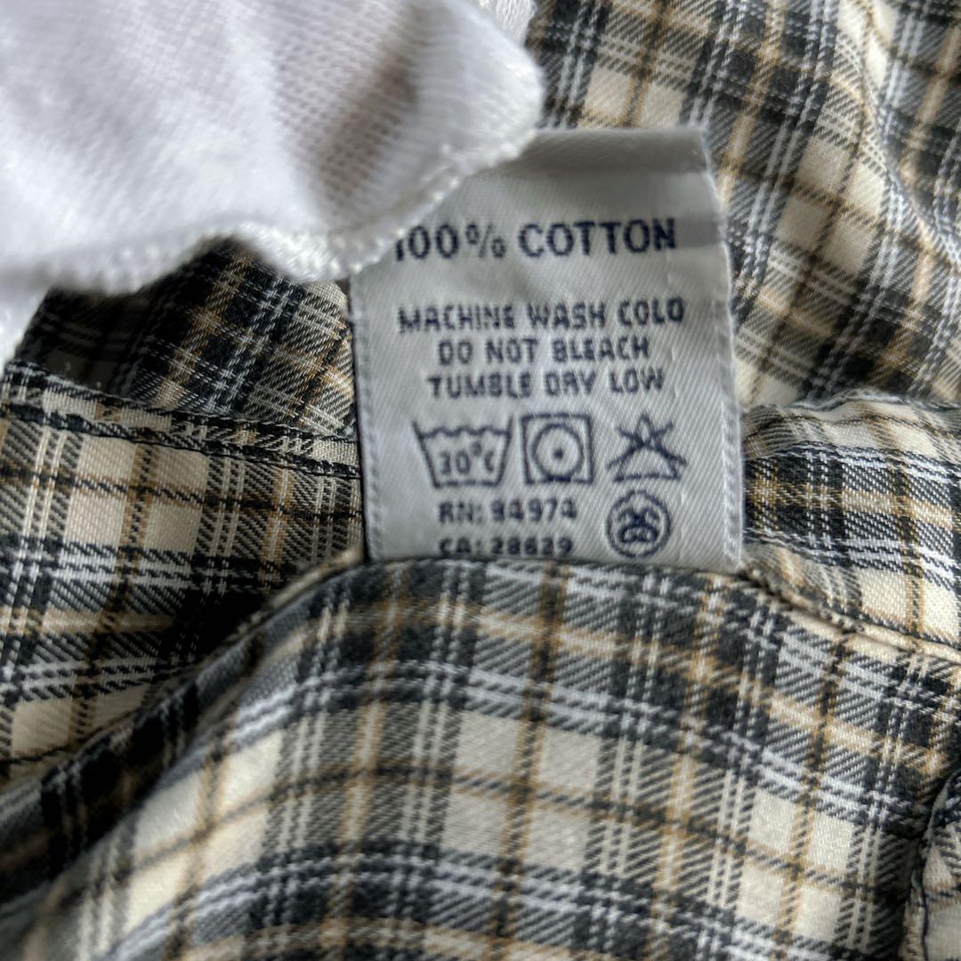 超稀少美品 90年 オールドステューシー 刺繍 チェックシャツ 紺タグ USA製