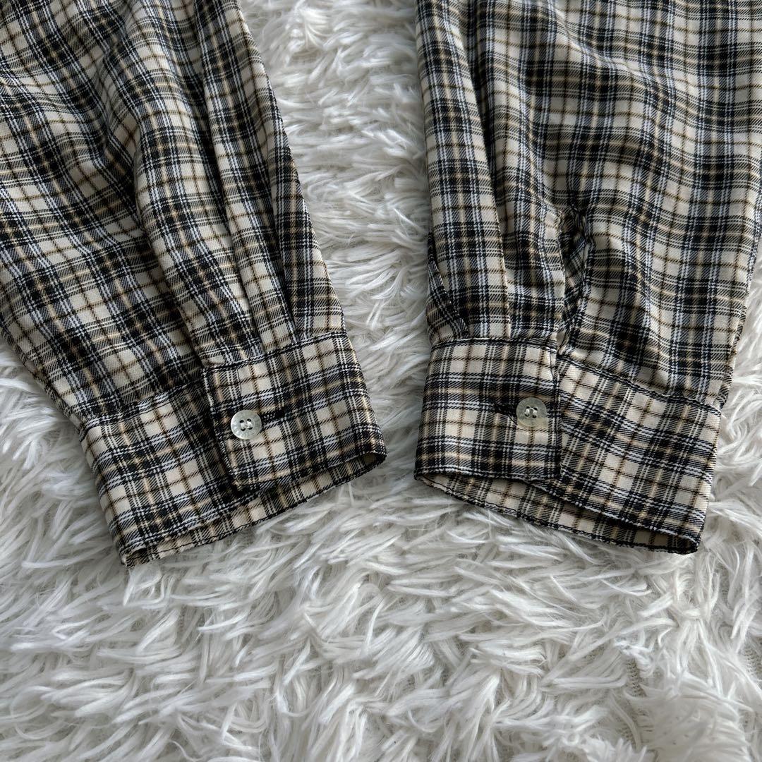 超稀少美品 90年 オールドステューシー 刺繍 チェックシャツ 紺タグ USA製