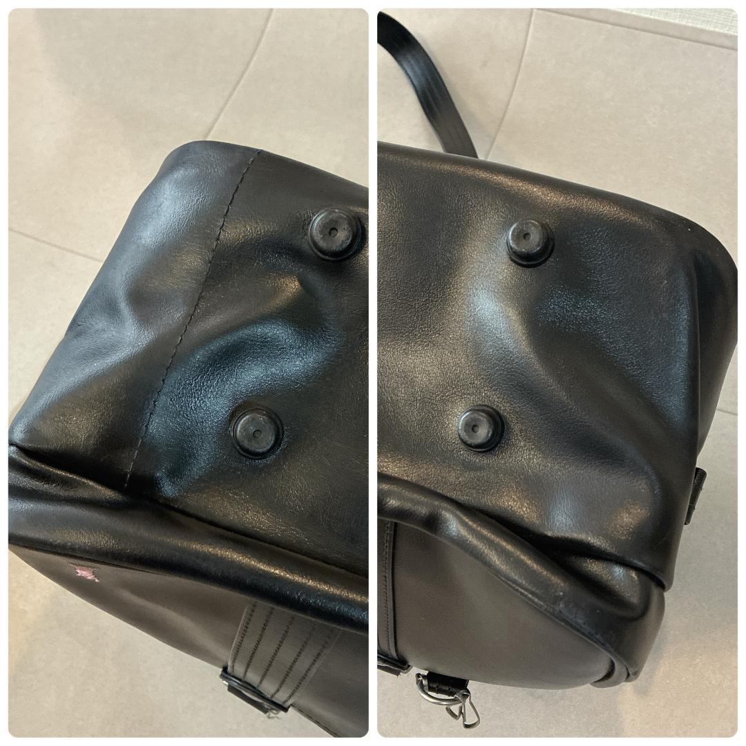 良品 イーストボーイ♡スクールバッグ 女神 ピンク 黒 刺繍 スクバ