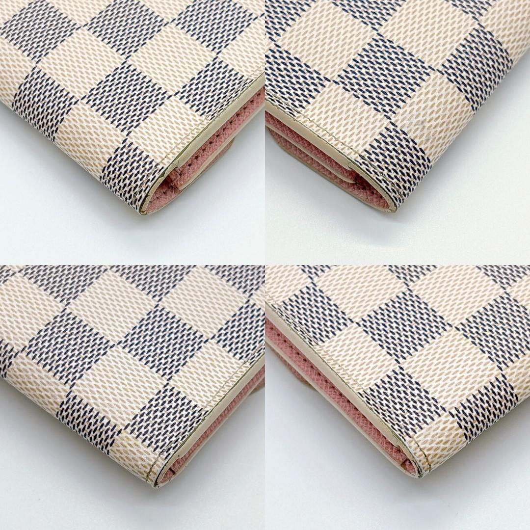 ルイヴィトン ダミエアズール ロザリ 財布 ピンク ローズバレリーヌ