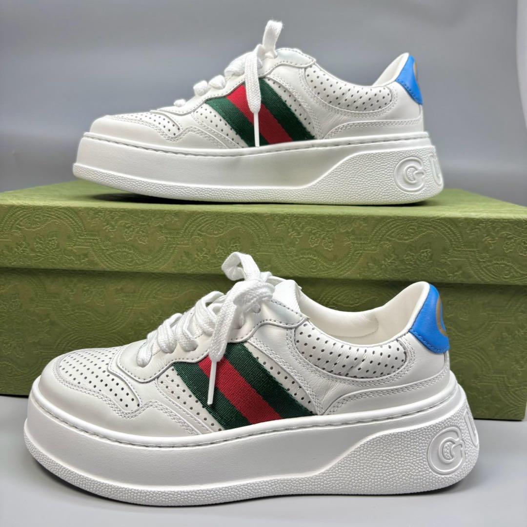GUCCI グッチ　スニーカー　ストライプ　34 1/2