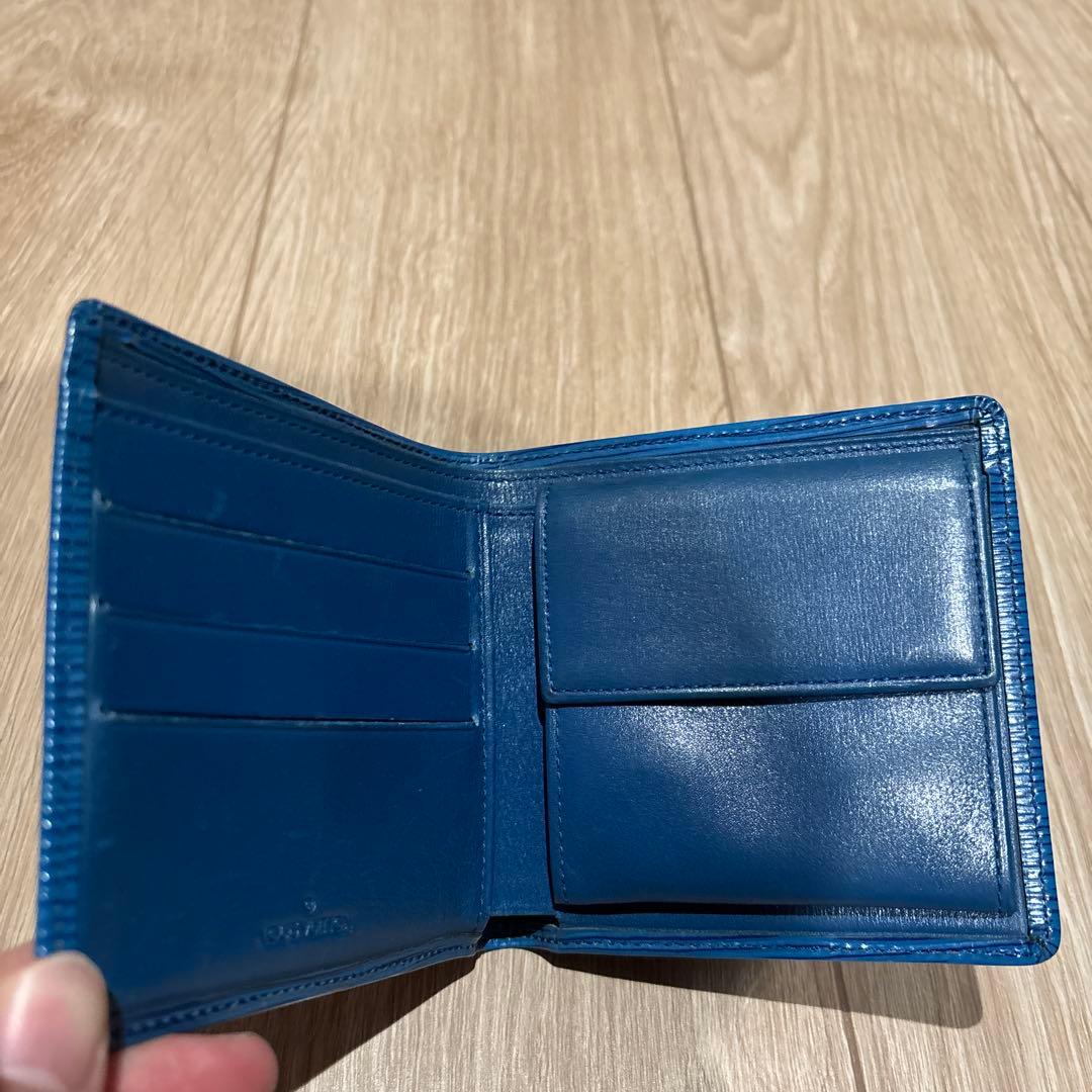 LOUIS VUITTON ルイヴィトン 二つ折り財布 ブルー エピ 青 本革