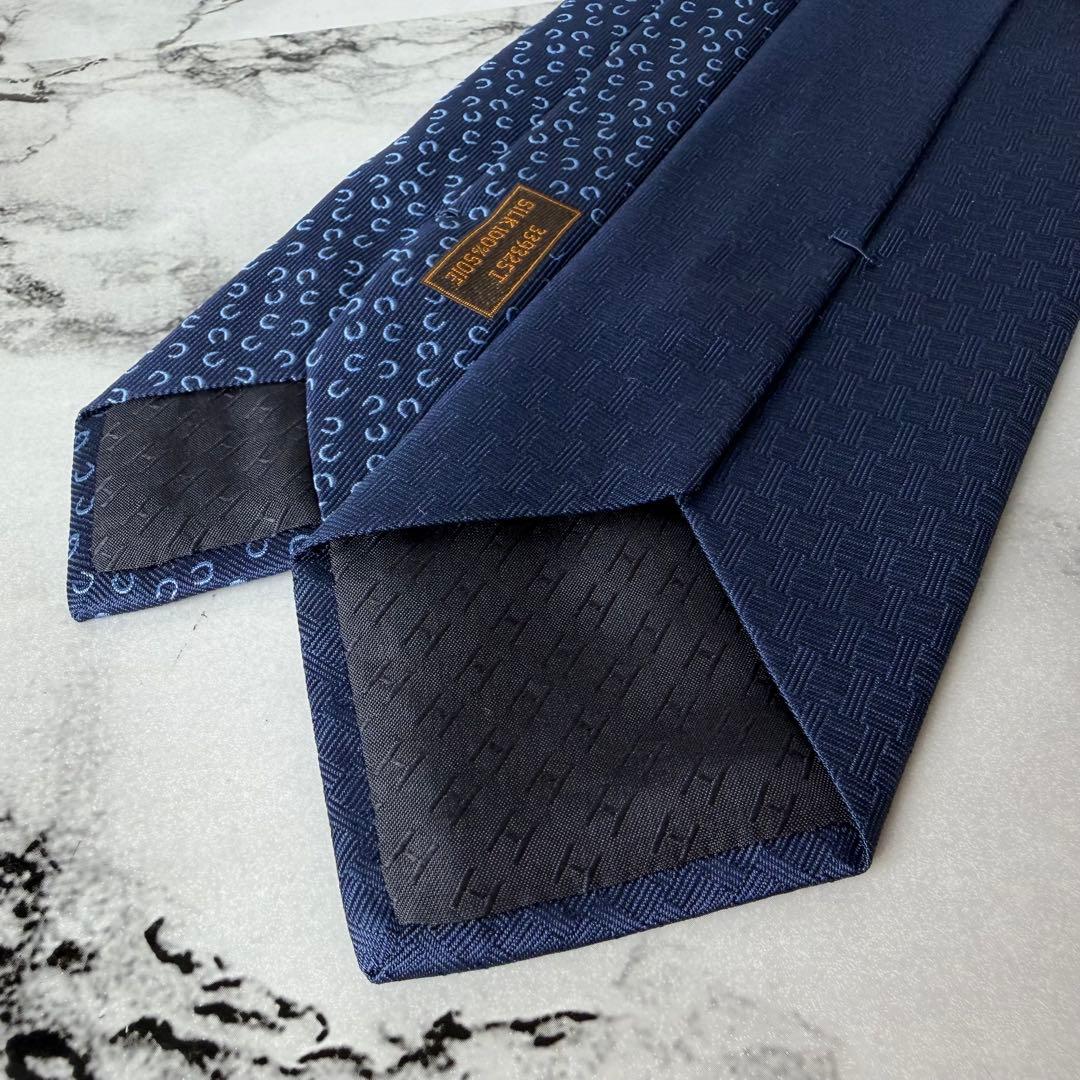 箱タグ付き✨HERMES ネクタイ フェール ア シュヴァル 現行タグ 7cm