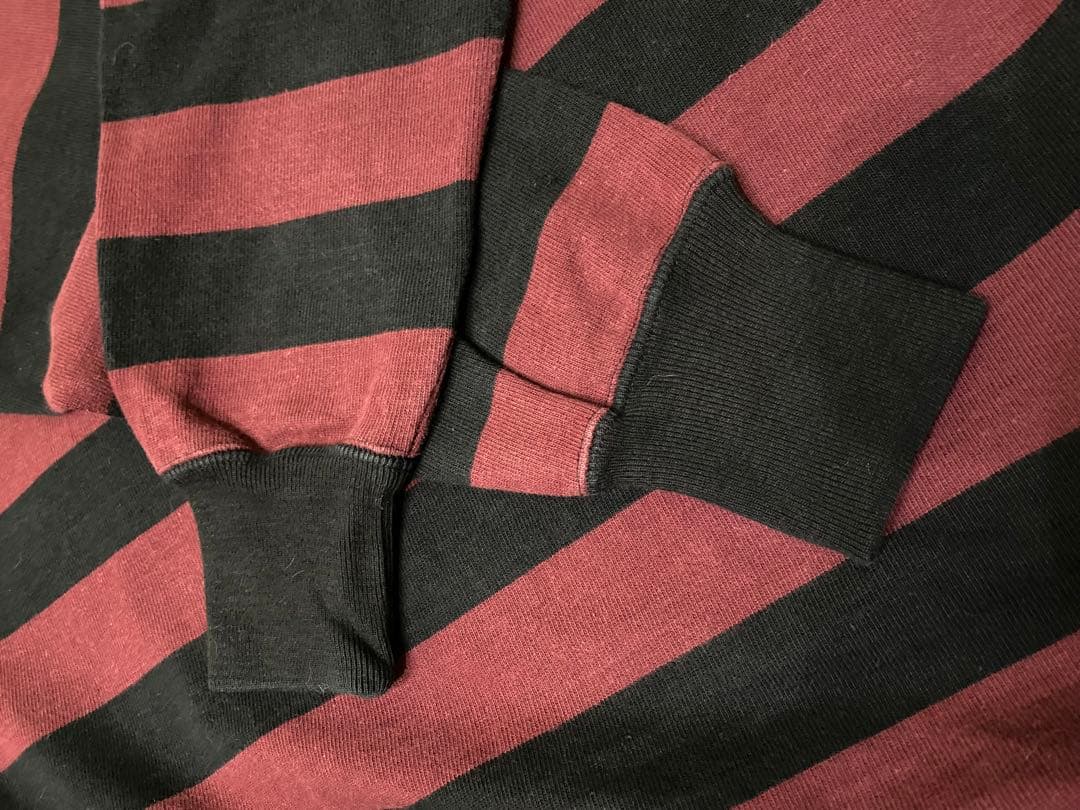 サイズ40 WESTRIDE 極厚ボーダー ロングTシャツ ヘビーウエイト