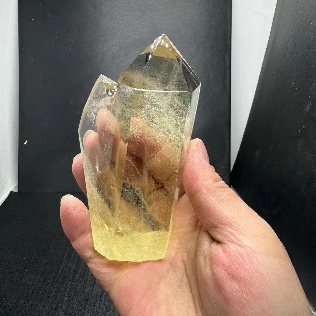 AAAAA級【金運UP】★天然シトリン六角柱B0405/YS/9910/195D