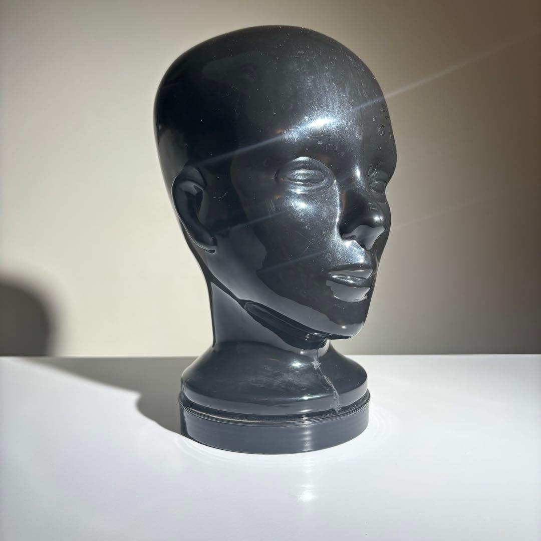 黒の頭部のマネキン型貯金箱 ポストモダン スペースエイジ ヴィンテージ