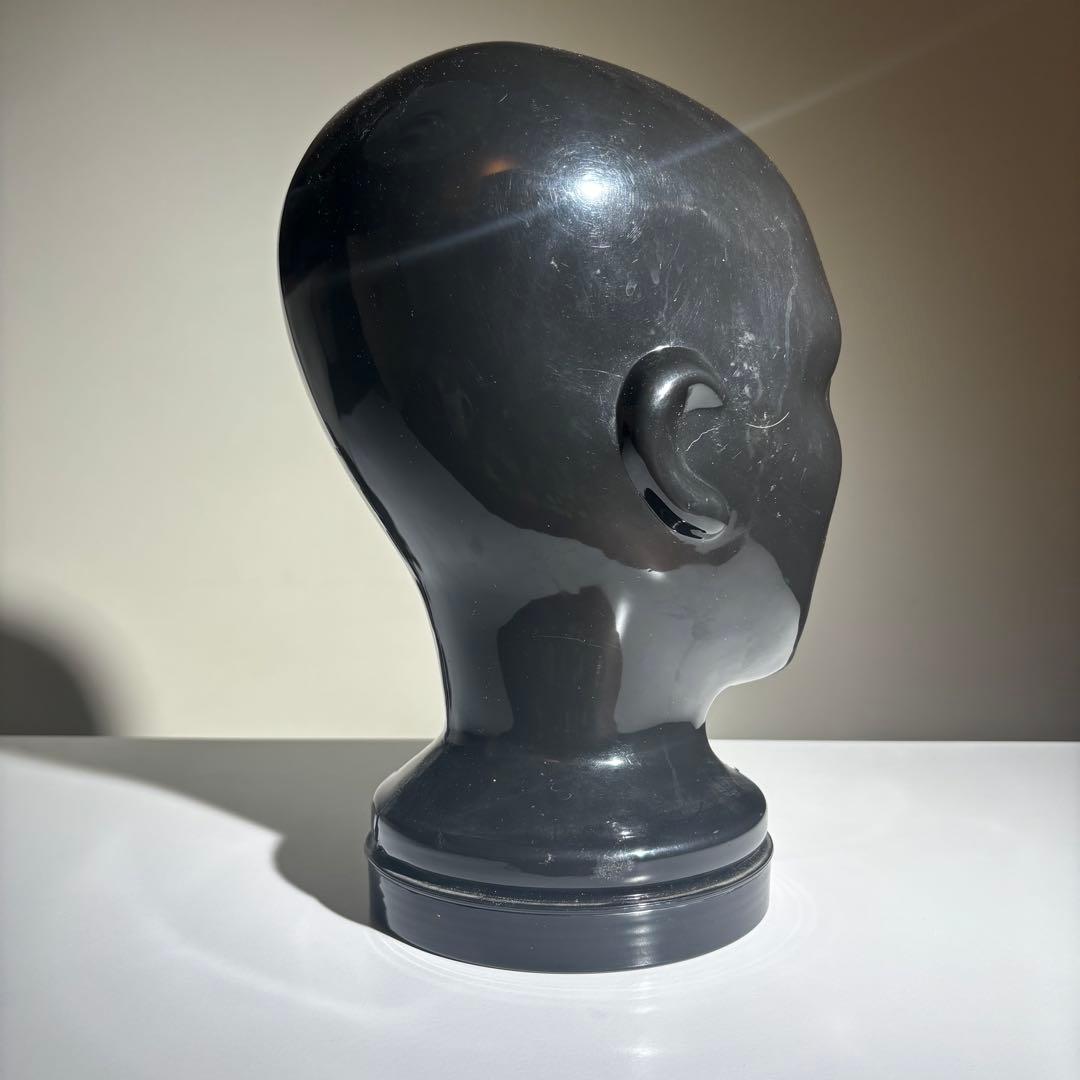 黒の頭部のマネキン型貯金箱 ポストモダン スペースエイジ ヴィンテージ