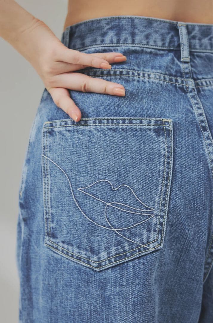 herlipto Milano Wide-Straight Jeans デニム