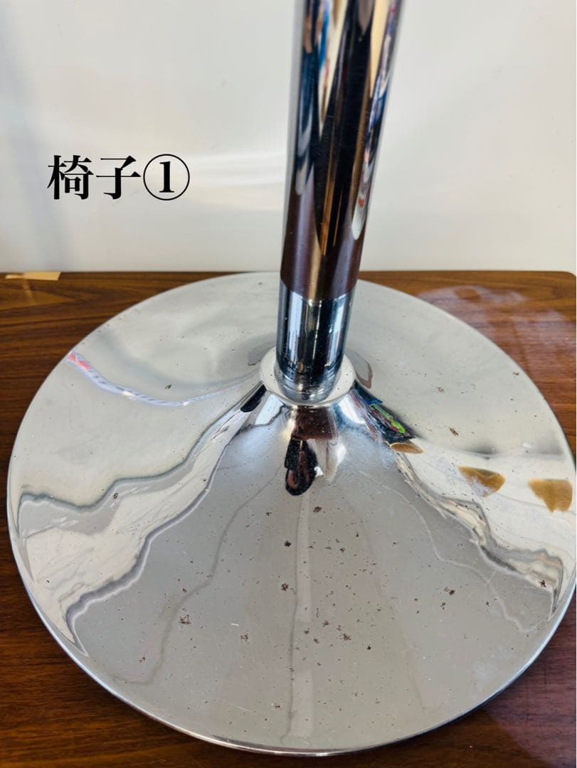 【専用①】赤ベルベット カウンターチェア 2脚セット おしゃれ 固定式