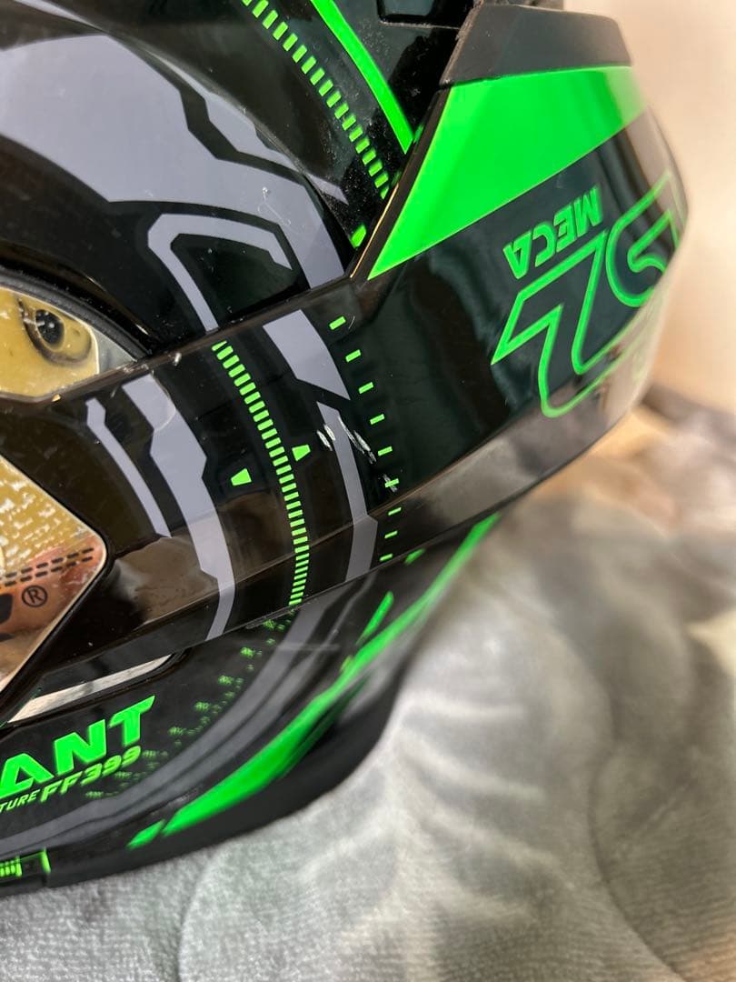 LS2 ヴァリアントフルフェイスヘルメット ブラック/グリーン