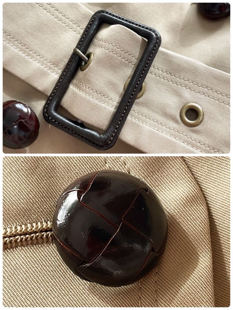 バーバリーブルーレーベル　ライナー付ダブルトレンチコート 2way 千鳥格子