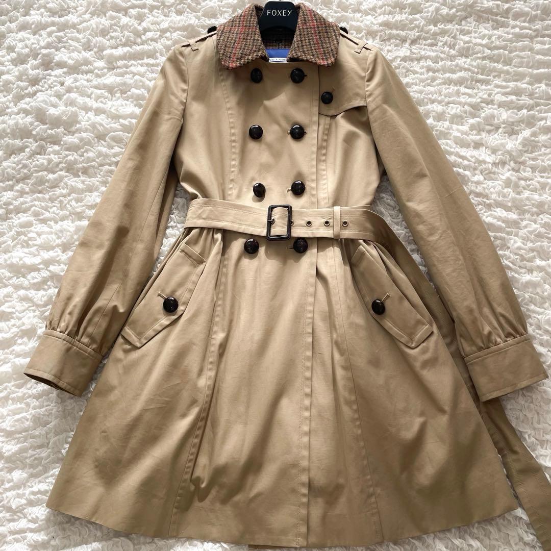 バーバリーブルーレーベル　ライナー付ダブルトレンチコート 2way 千鳥格子