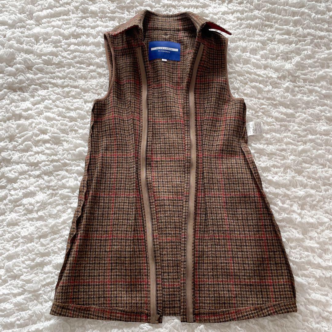 バーバリーブルーレーベル　ライナー付ダブルトレンチコート 2way 千鳥格子