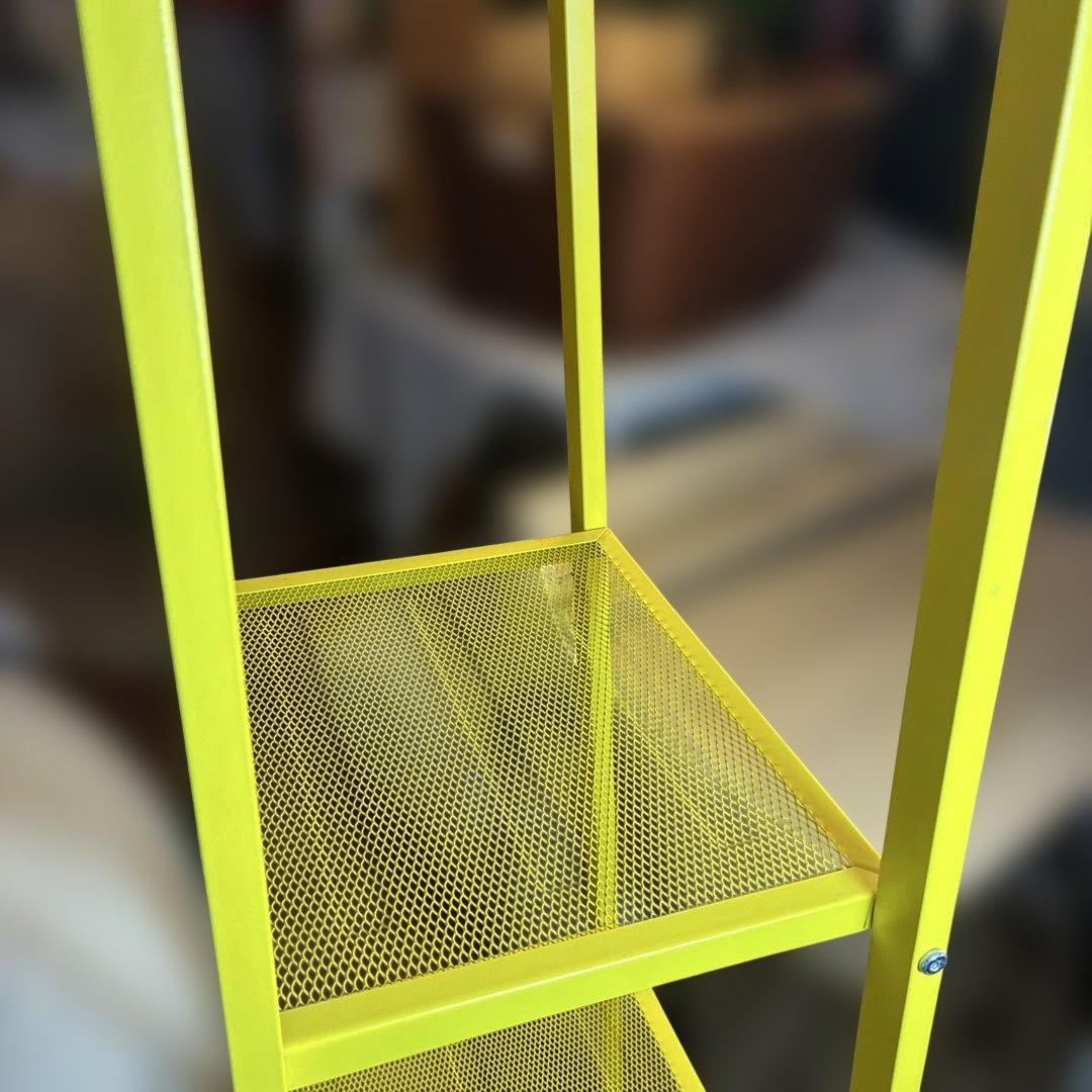 美品　IKEA LERBERG レールベリ シェルフユニット イエロー　説明書付