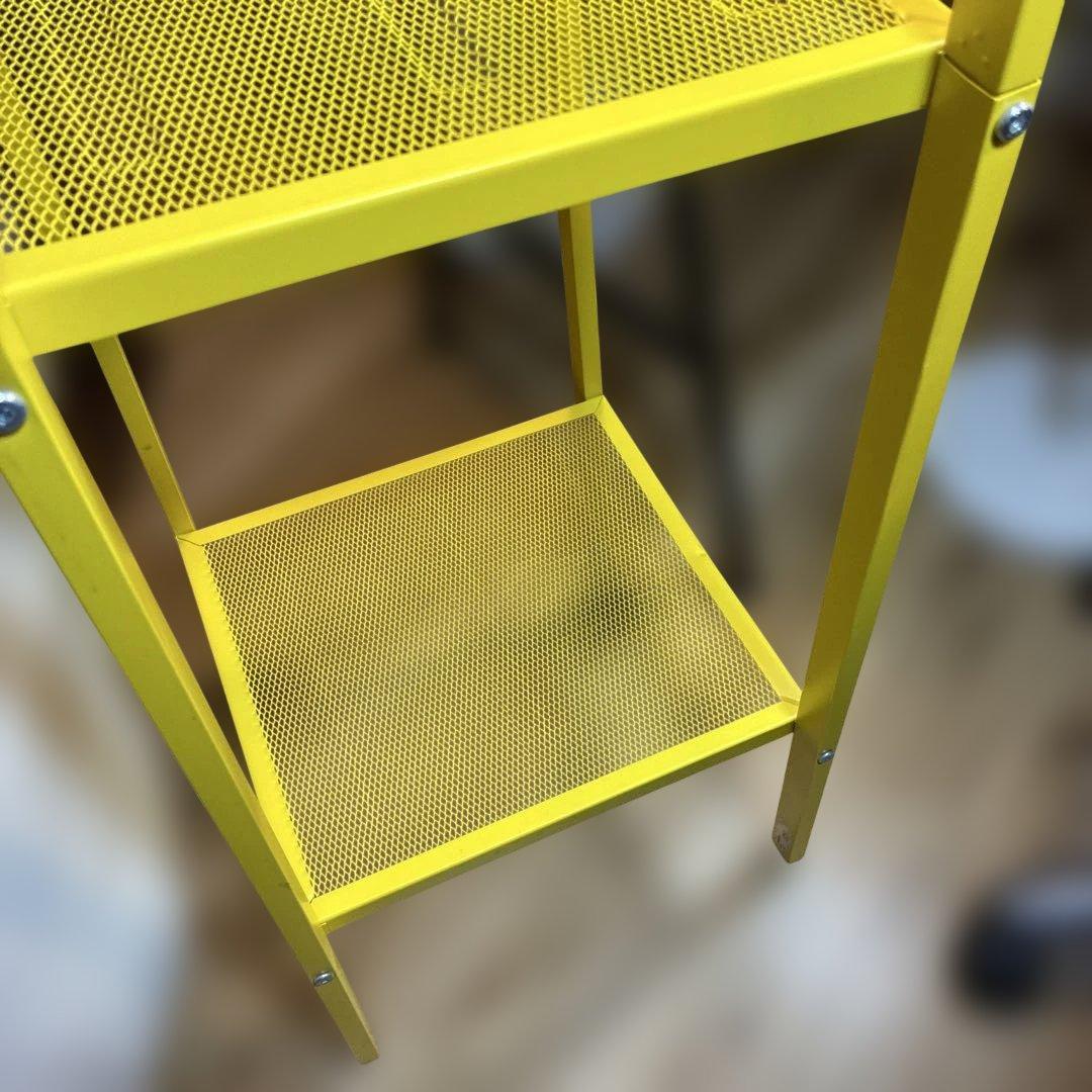 美品　IKEA LERBERG レールベリ シェルフユニット イエロー　説明書付