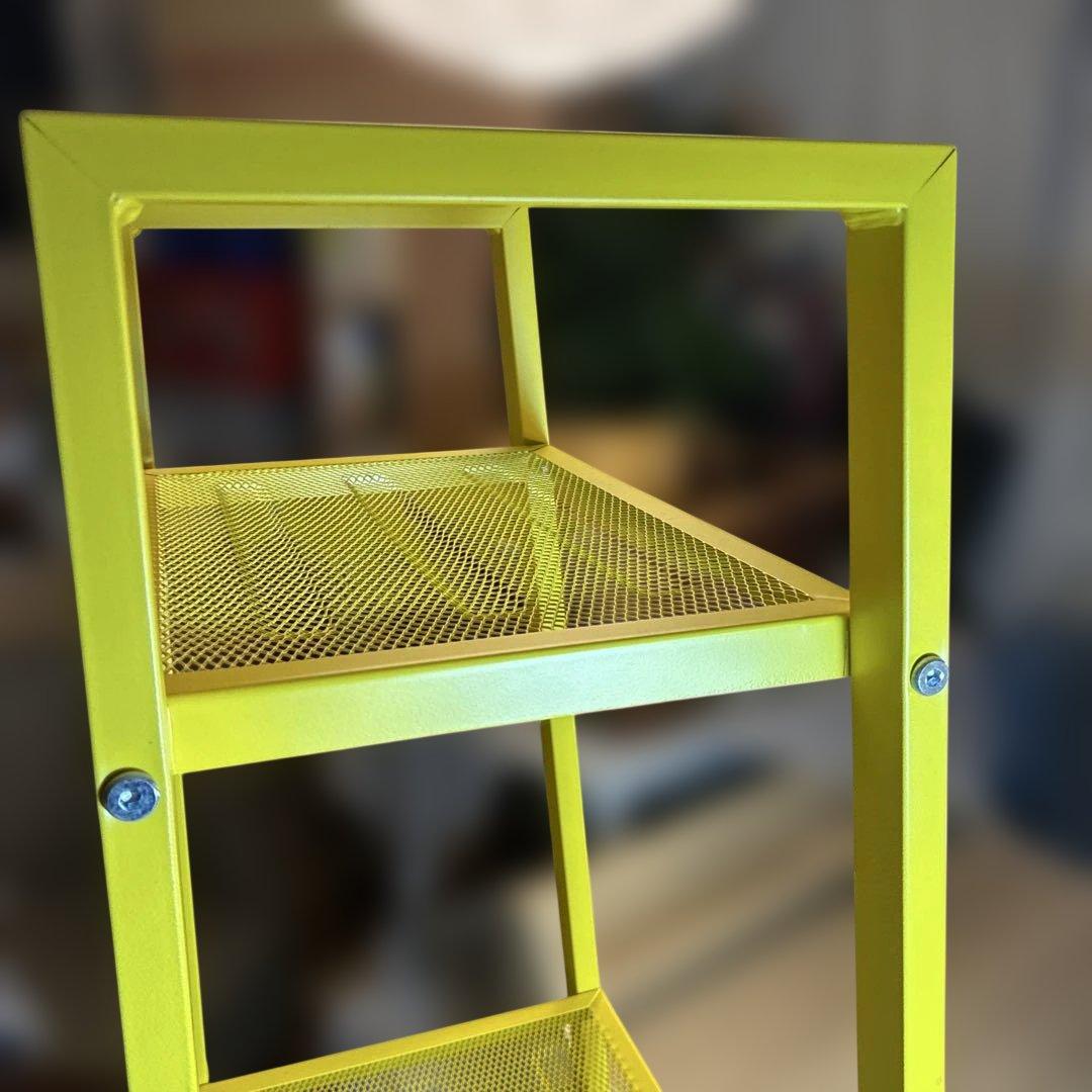 美品　IKEA LERBERG レールベリ シェルフユニット イエロー　説明書付