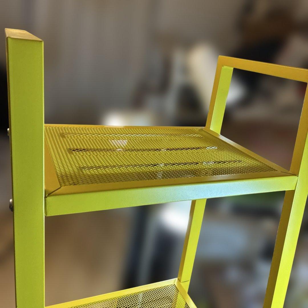 美品　IKEA LERBERG レールベリ シェルフユニット イエロー　説明書付