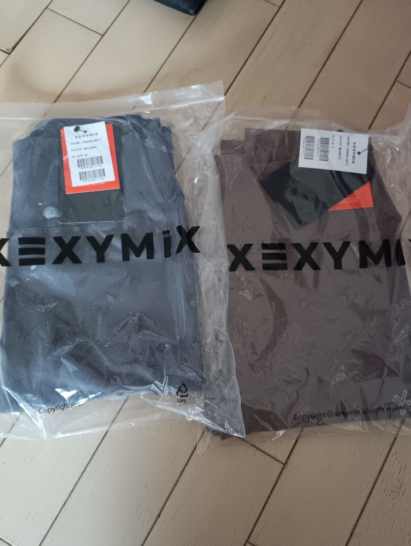 XEXYMIX レギンス2枚セット Mサイズサンダー グレー・Lサイズブラウン