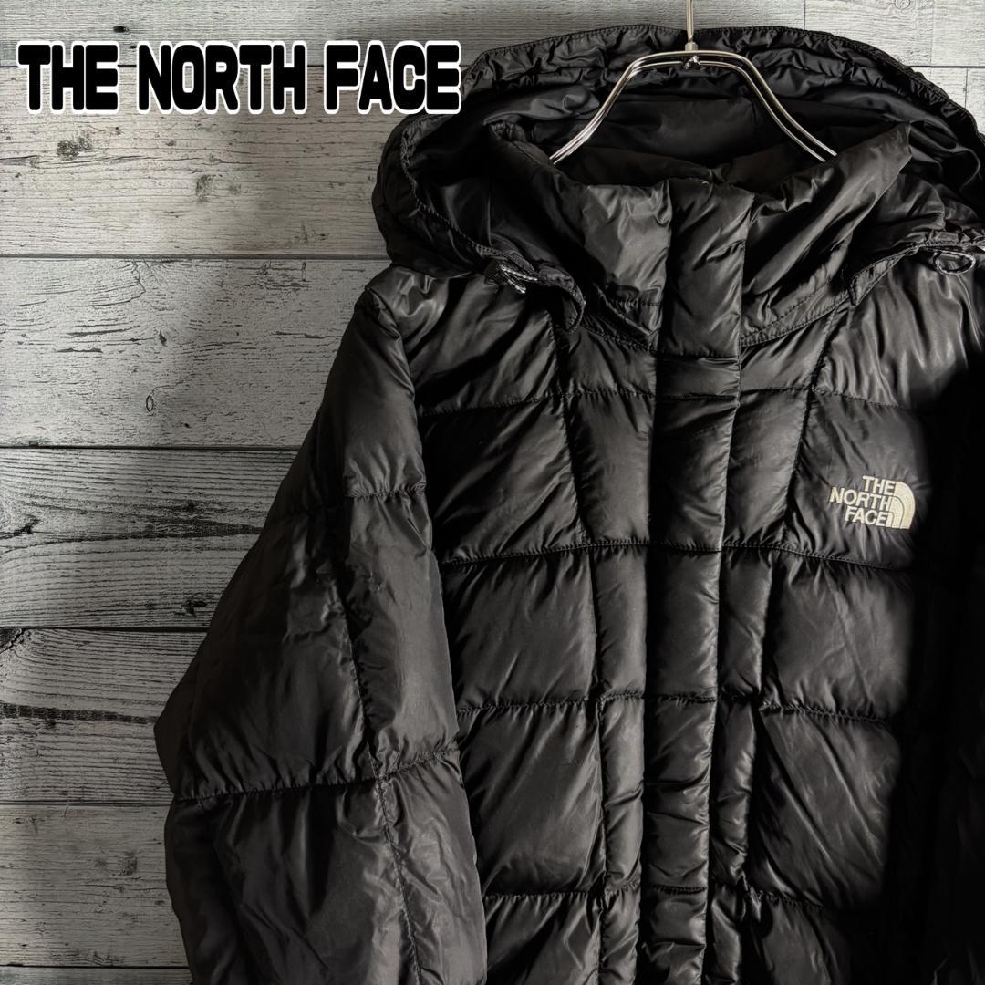 ザノースフェイス ダウンジャケット 600フィル　フード脱着可　レディースL 黒
