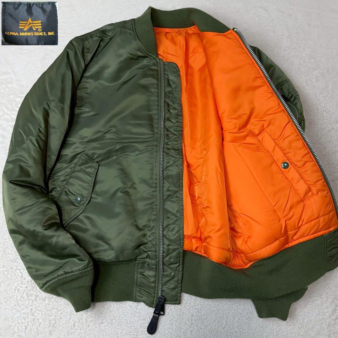 Lサイズ ALPHA INDUSTRIES MA-1 リバーシブル ブルゾン