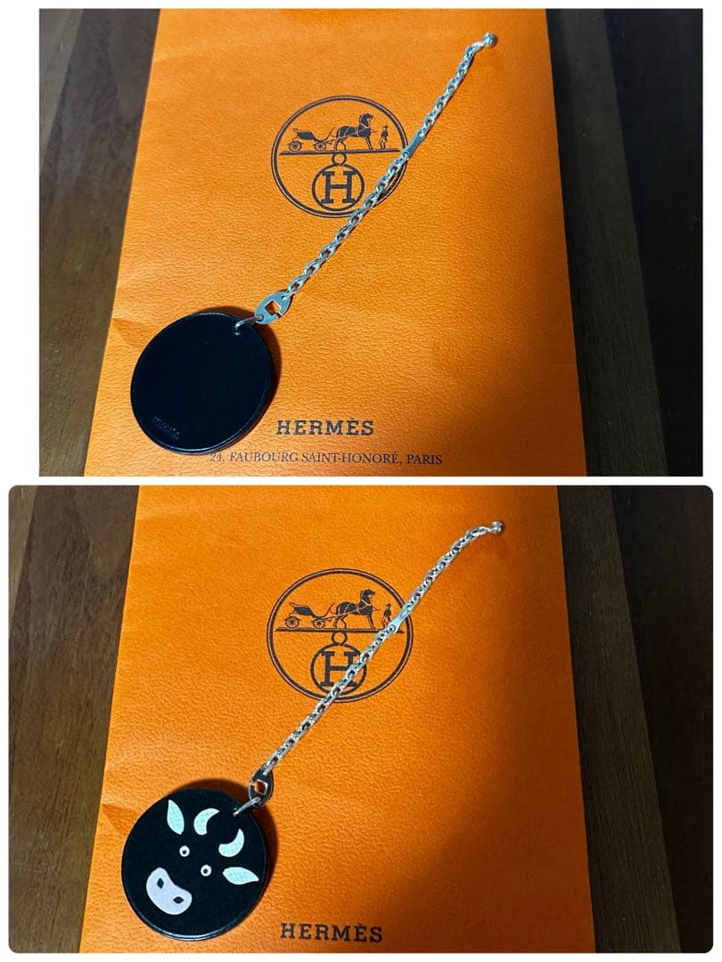 HERMÈS エルメス　アニマルチャーム　キーホルダー　牛　うし　ウシ　チャーム