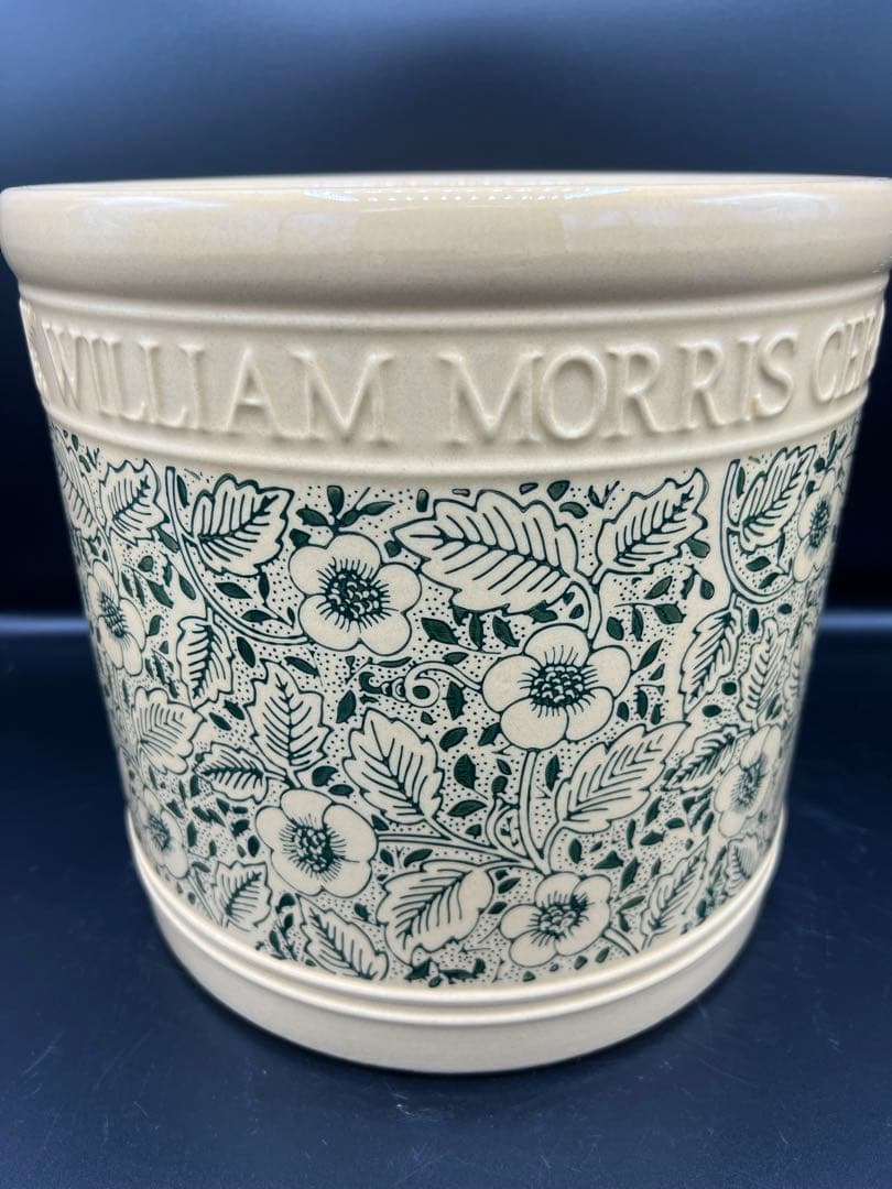 【ウィリアム モリス】フローラルシリンダー24 可愛い 植木鉢 緑 グリーン
