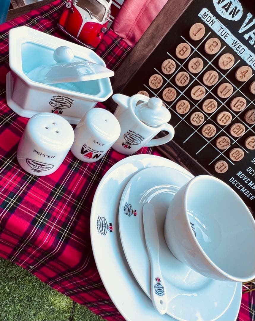 値引VAN、ボートハウス、コラボ陶器製食器セットコンプリート大変貴重！