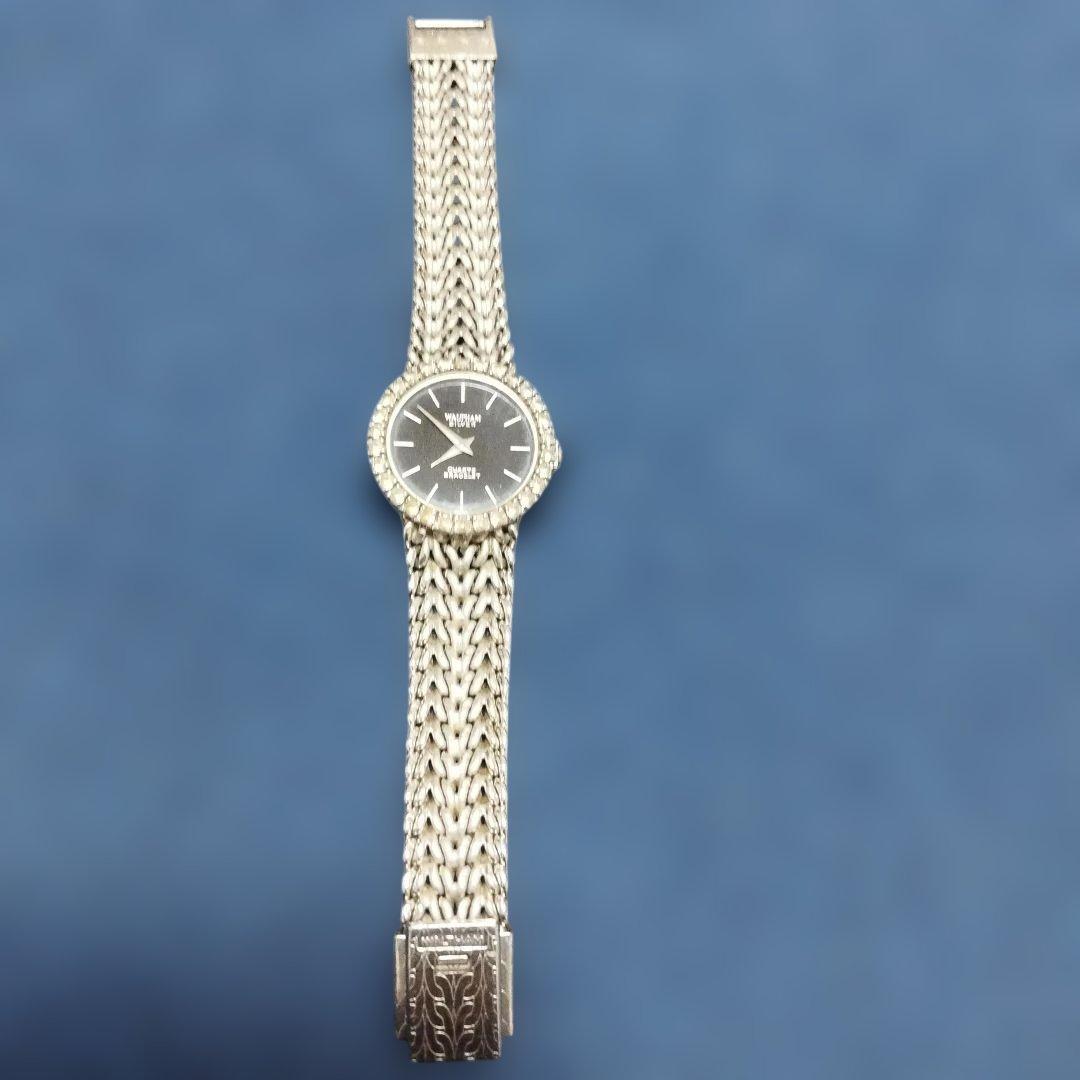 ホ*》様 Waltham クォーツ腕時計 シルバー/ブラック　sv925 270