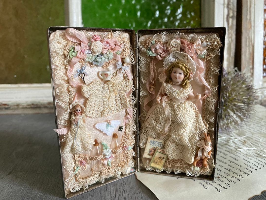 希少 ミニョネット ビスクドール ドールハウス インテリア アンティーク 作家