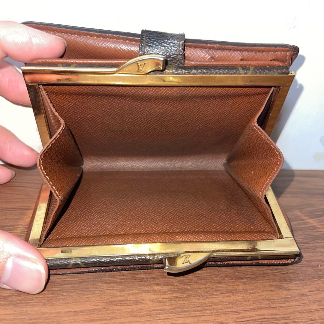 ルイヴィトン モノグラム がま口 二つ折り財布　【超美品】