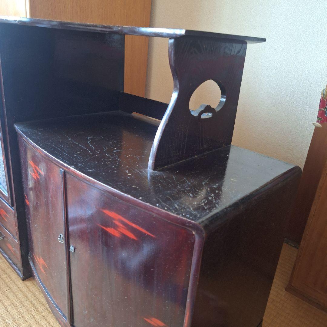 塗　伝統工芸　茶棚　飾り棚　茶箪笥　煎茶棚　和家具　座敷　蒔絵　漆塗り　　和室