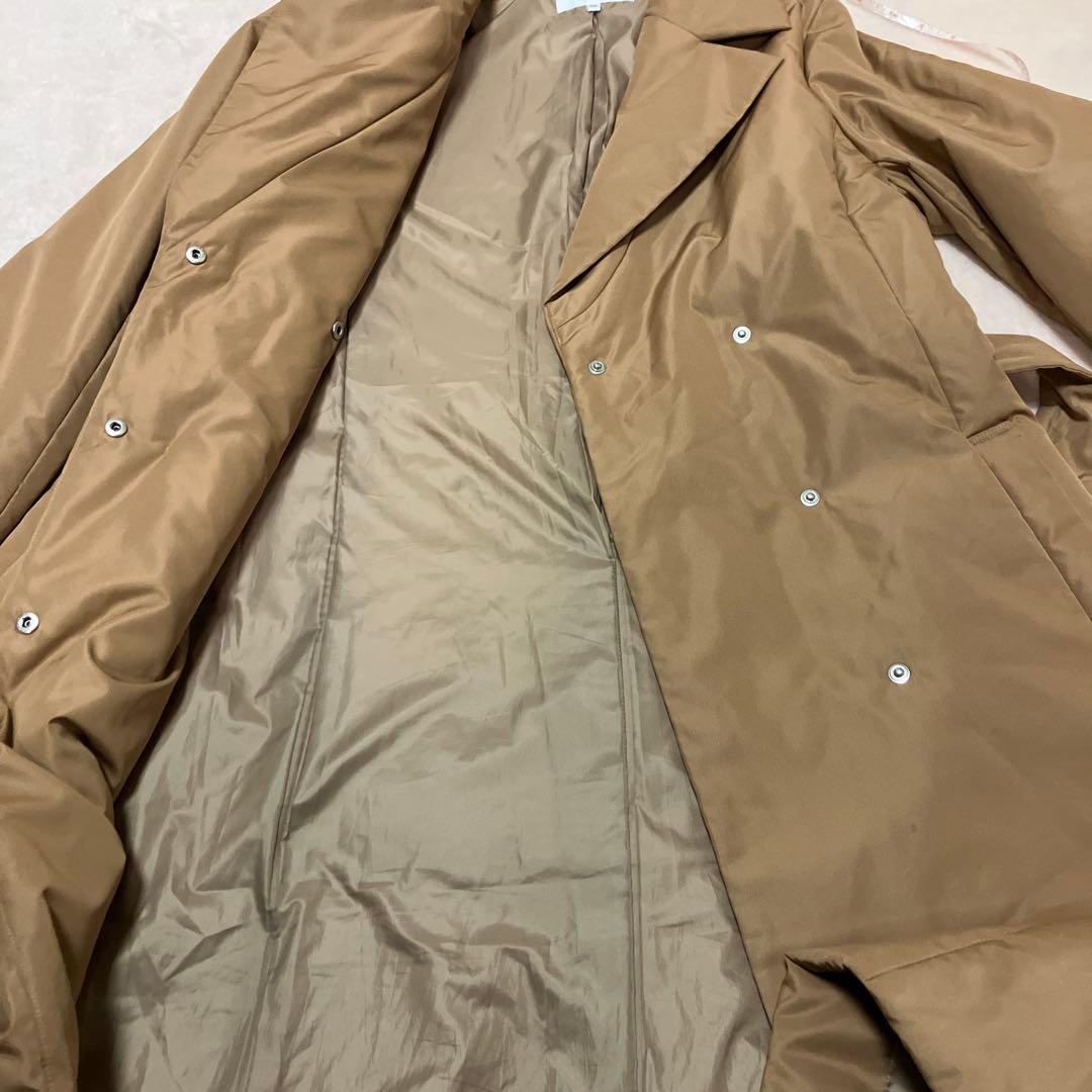 LESTERA レステラ　ロングダウンコート　Aライン　キャメルベージュ