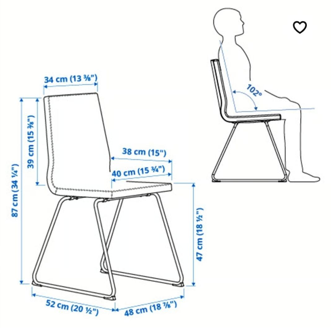 IKEA ダイニングテーブル、イケア　LILLANASチェア　イス　2脚セット
